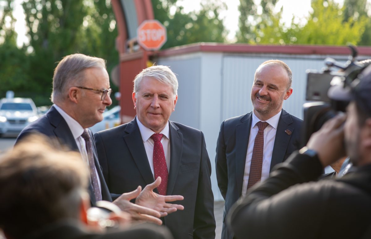 Anthony Albanese, Brendan O'Connor and Andrew Barr