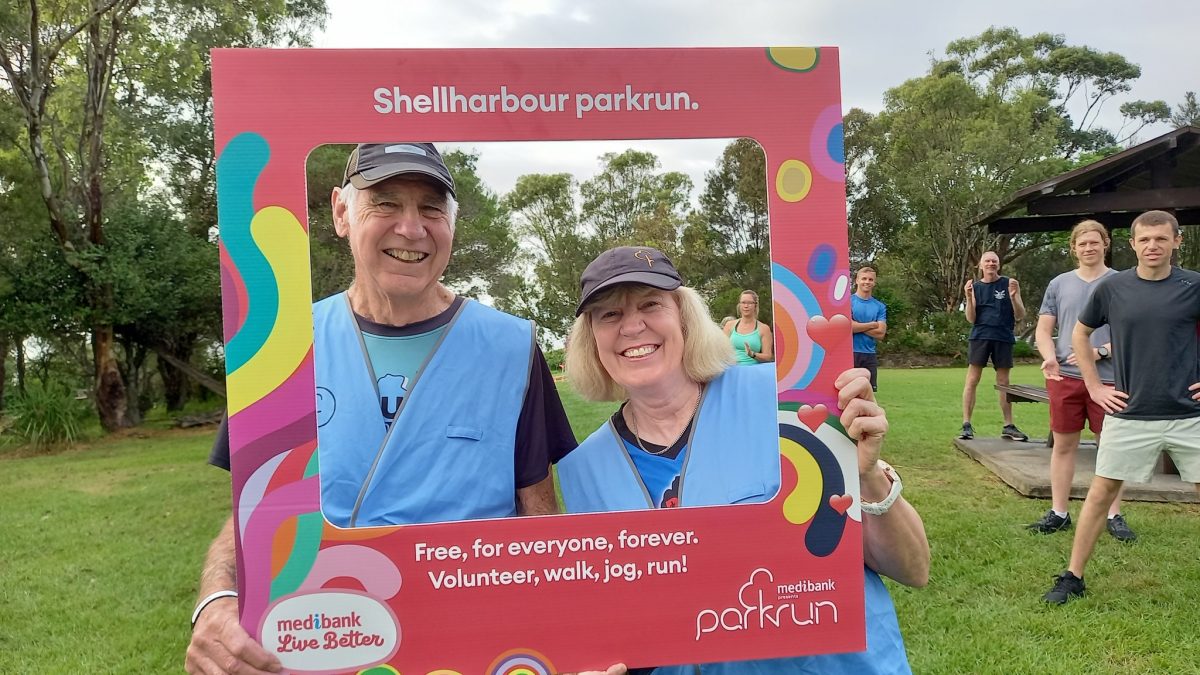 Julie and Gordon Turner at the Shellharbour Parkrun