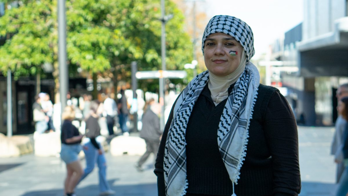 Woman at rally