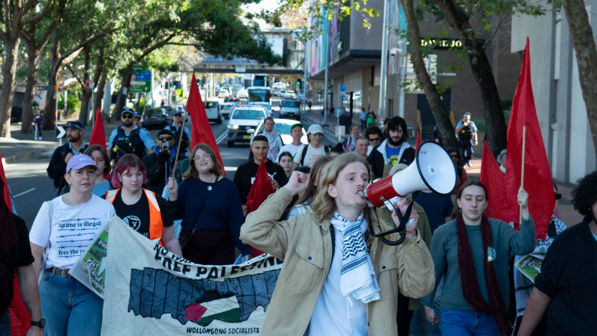 Rally march through Wollongong