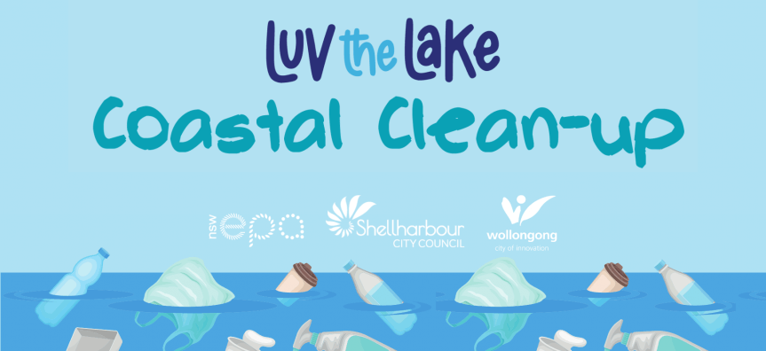 Flyer for Luv the Lake Coastal Clean-up event in Shellharbour