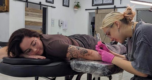 From Catholic schoolgirl to tattooist, Little e bucks family trend and follows her passion for ink