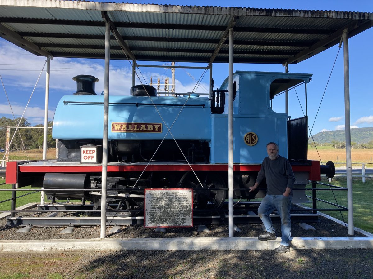 Blue locomotive Wallaby at Illawarra Light Railway Museum