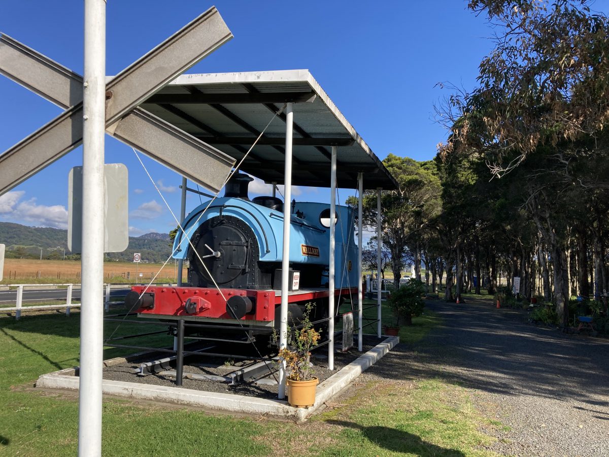 Blue locomotive Wallaby at Illawarra Light Railway Museum