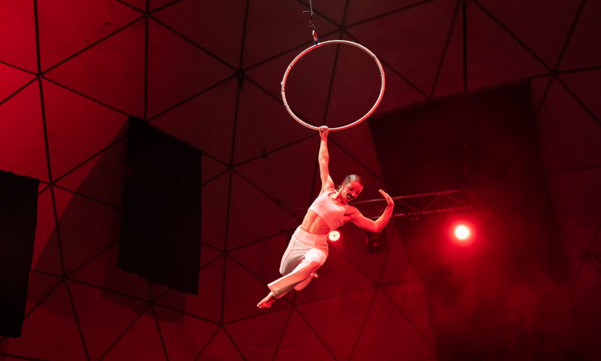 London Calling performer showcases skills at world premiere of the show in Adelaide. Photo: Vanessa Van Dalsen.