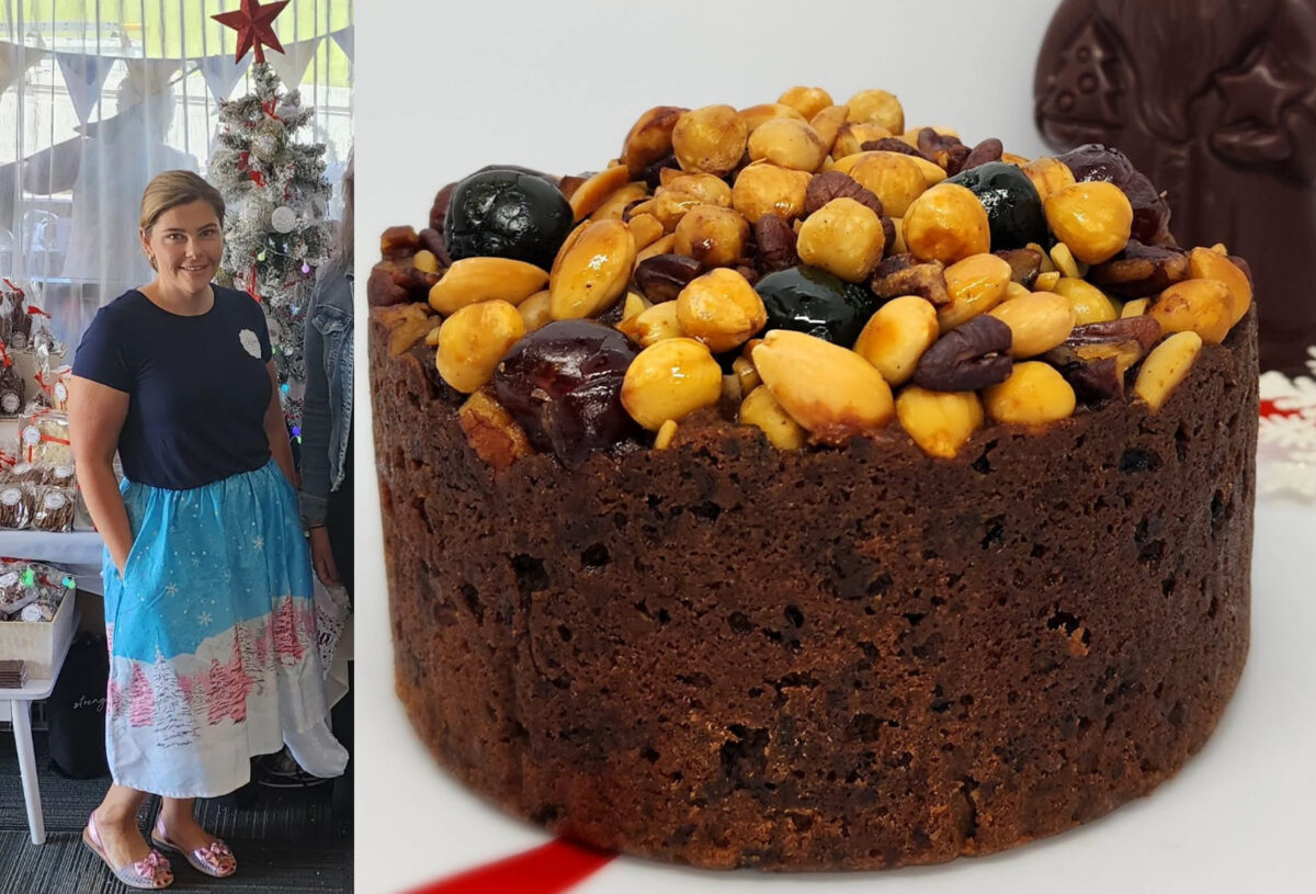 Shaye Lucassen and her Christmas cake