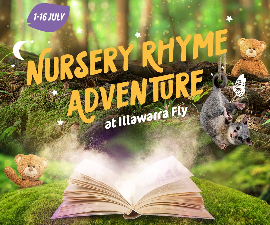 Flyer for Nursery Rhyme Adventure at Illawarra Fly