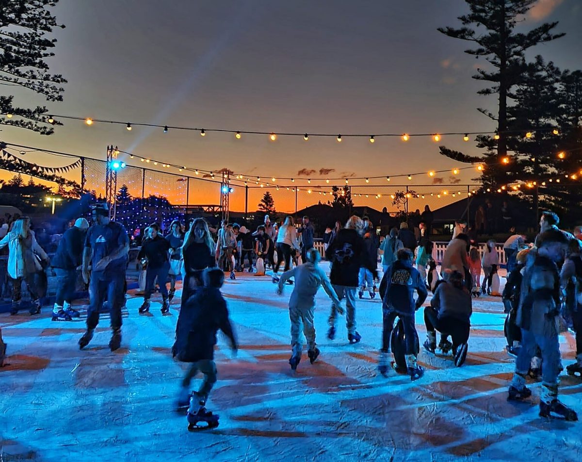 Ice skating at Kiama winter festival