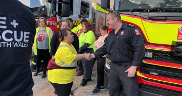 Local firies earn some new fans and hose down fears with visit to Greenacres