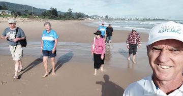 Thirroul's Silver Salties help stop isolation with weekly social strolls by the surf