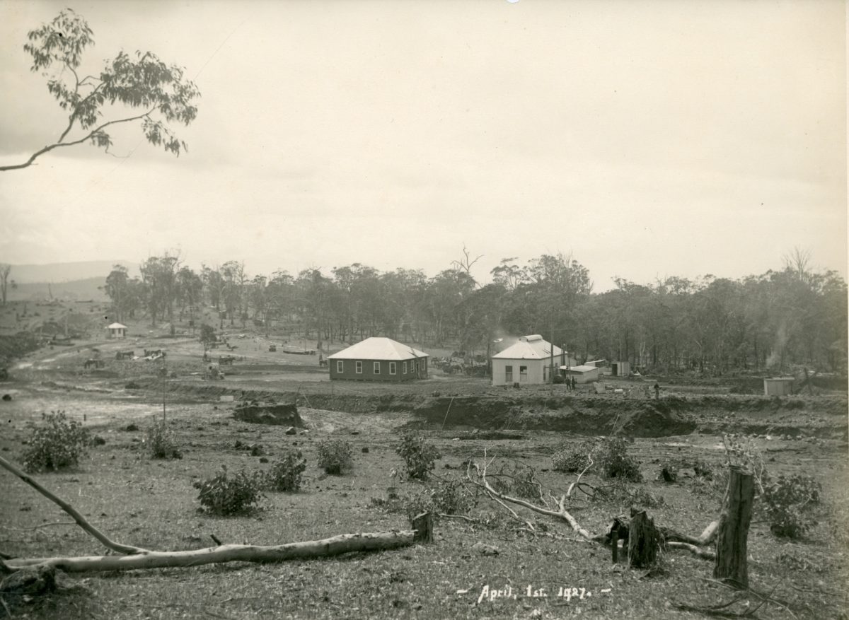 earthworks at construction site in 1927 in Port Kembla