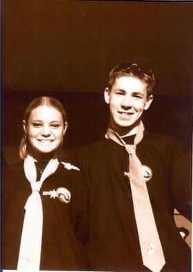 Photo of Amy and Peter Copeland from the 2002 Southern Stars show.
