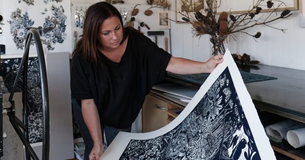 Peta's 'immersive' lino print wins Waverly People's Choice Award