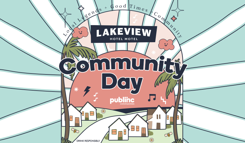Banner for Lakeview Hotel Motel community day