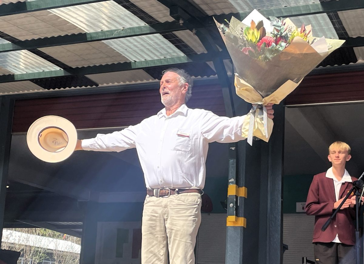 Andrew FitzSimons farewell at Dapto High.