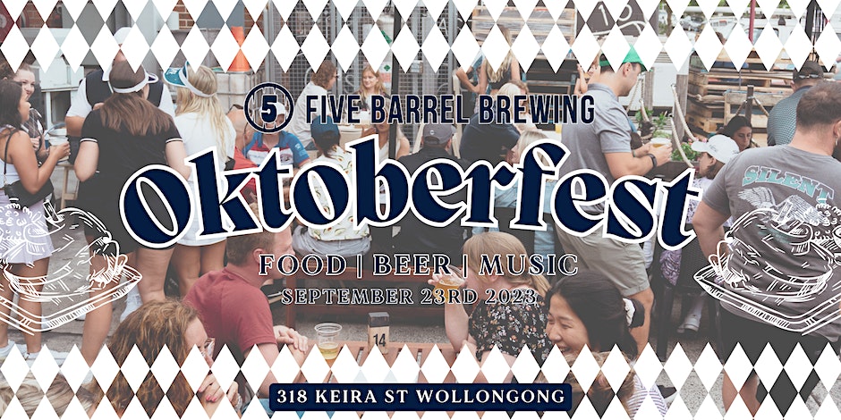 Flyer for Oktoberfest at Five Barrel Brewing