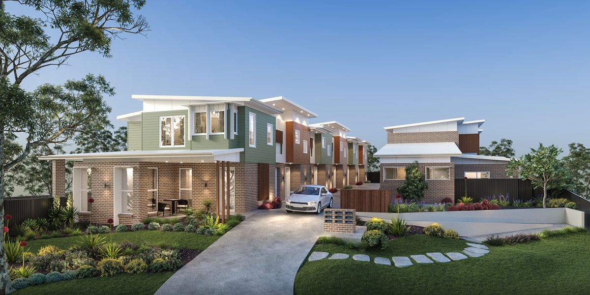 Artist impression of the nine new affordable rentals being constructed on Princes Highway Dapto. 