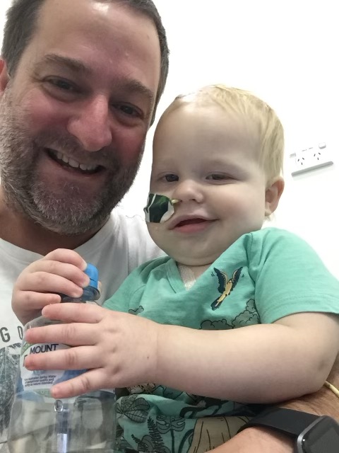 Ryder and Alan after chemo. 