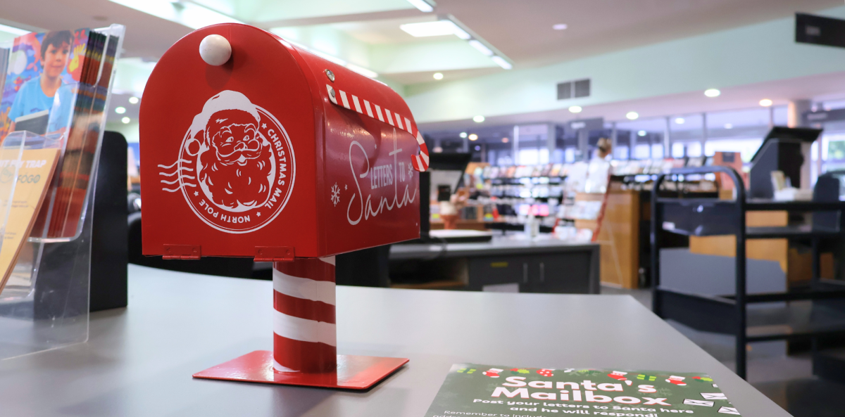 Santa mailbox at Wollongong City Libraries