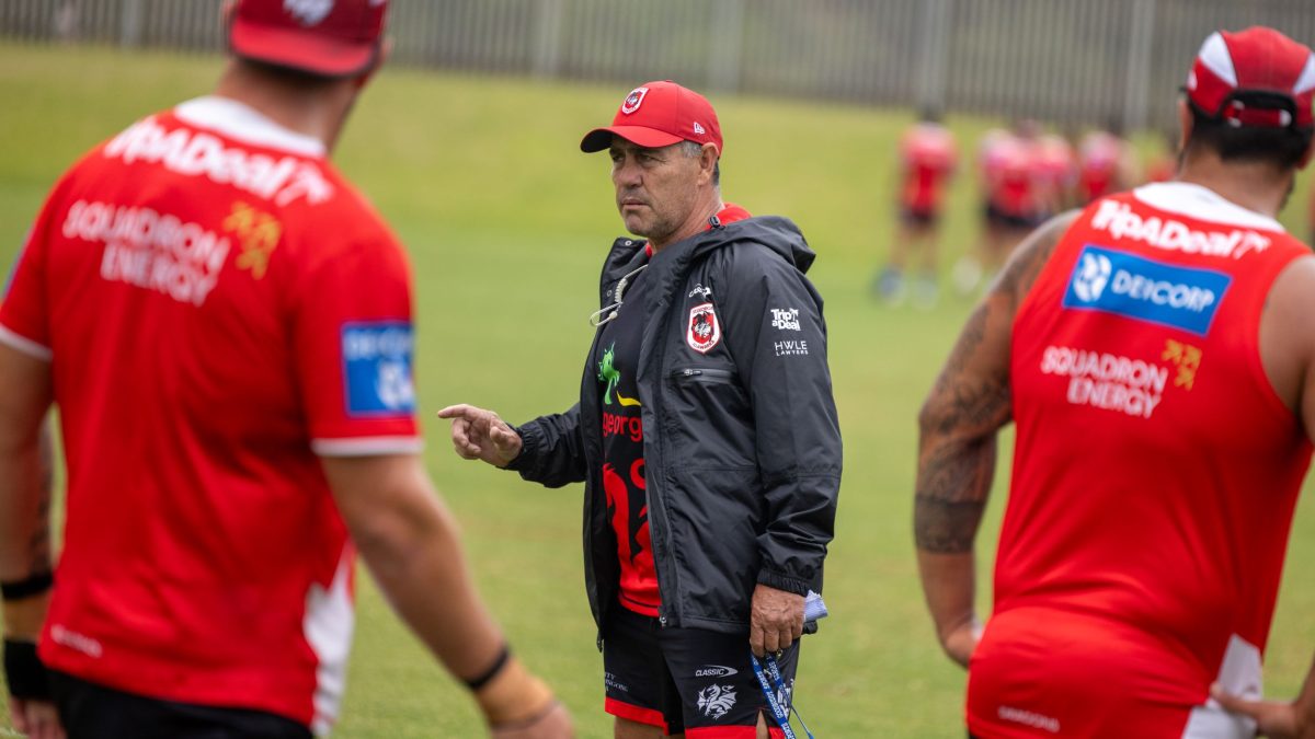 rugby league coach at training
