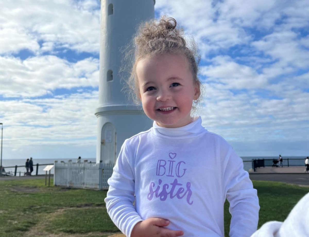 Ellie King at Wollongong lighthouse. 