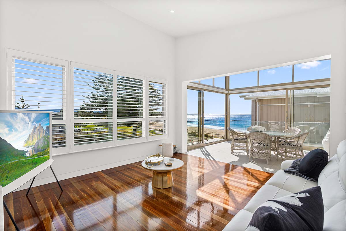 View to ocean from the sitting room at 52 Wollongong Street in Shellharbour