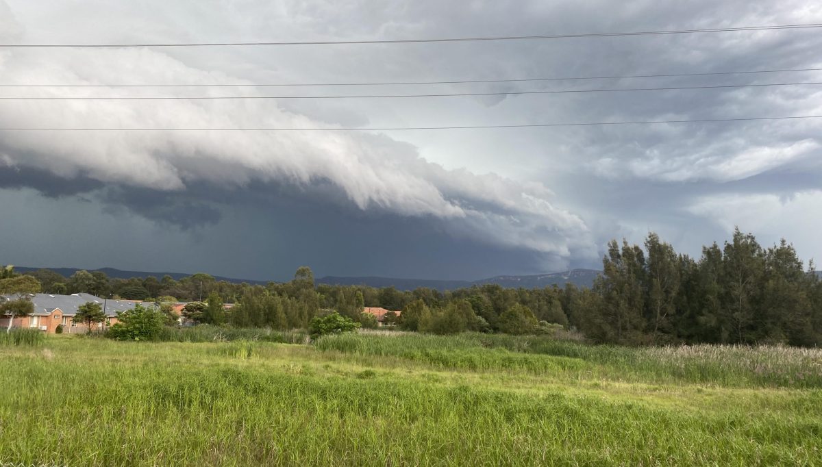Storm clouds coming in over Dapto.
