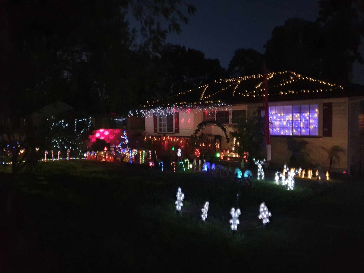 house decorated with christmas lights