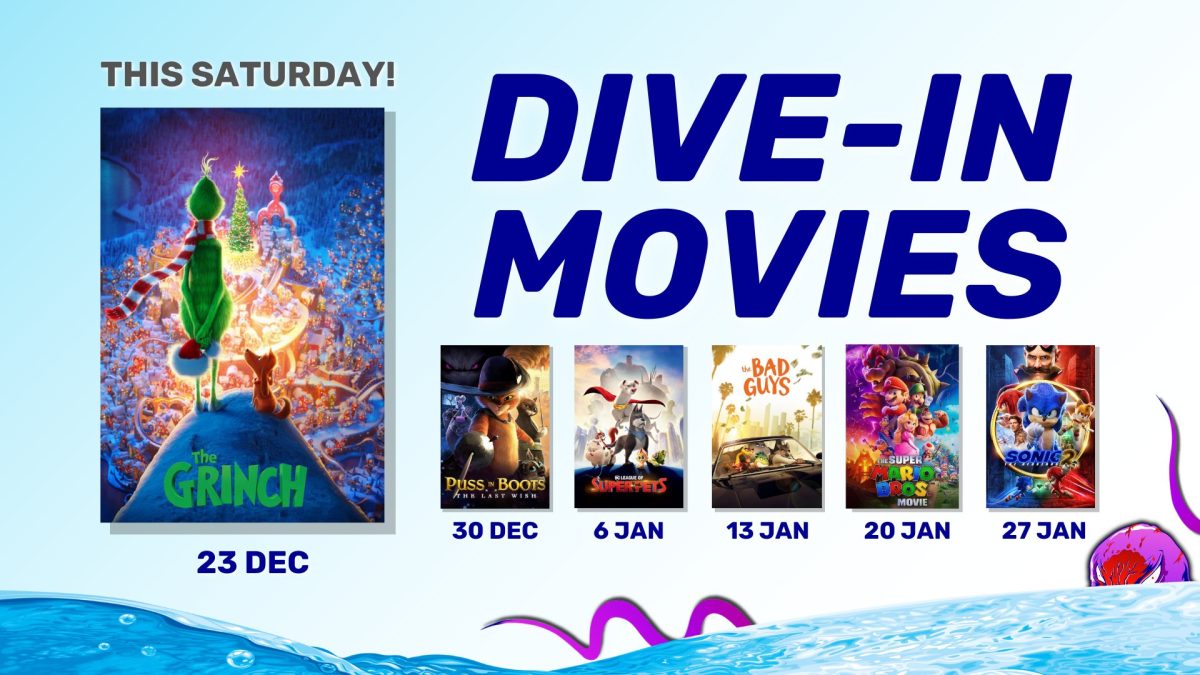 Flyer for dive in movies at Jamberoo Action Park