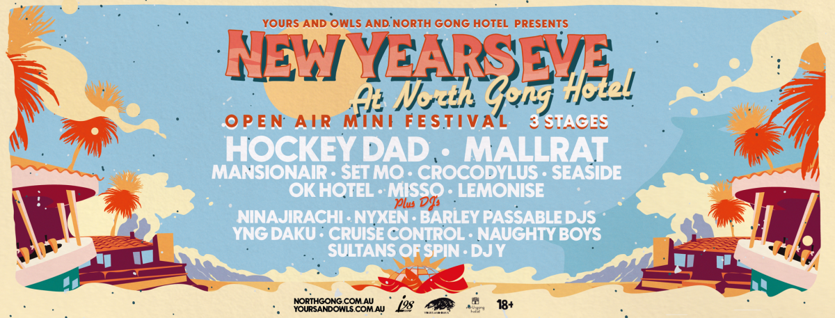 Flyer for NYE at North Wollongong Hotel
