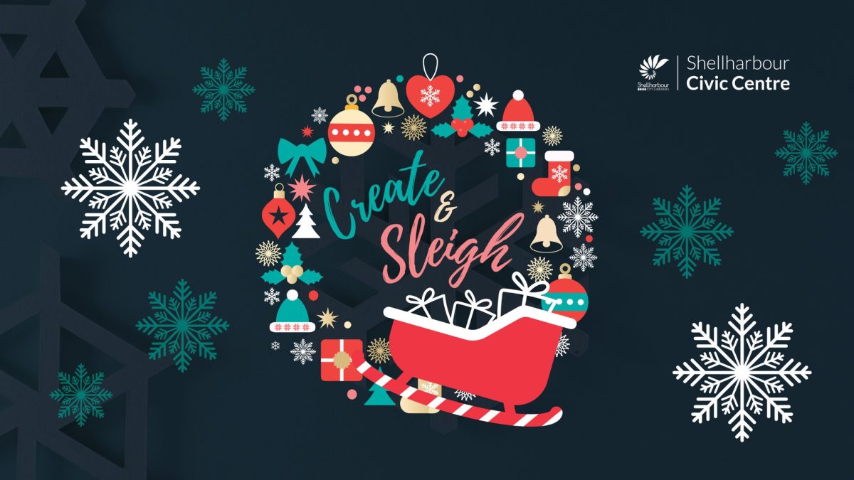 Banner for Create and Sleigh event by Shellharbour City Council