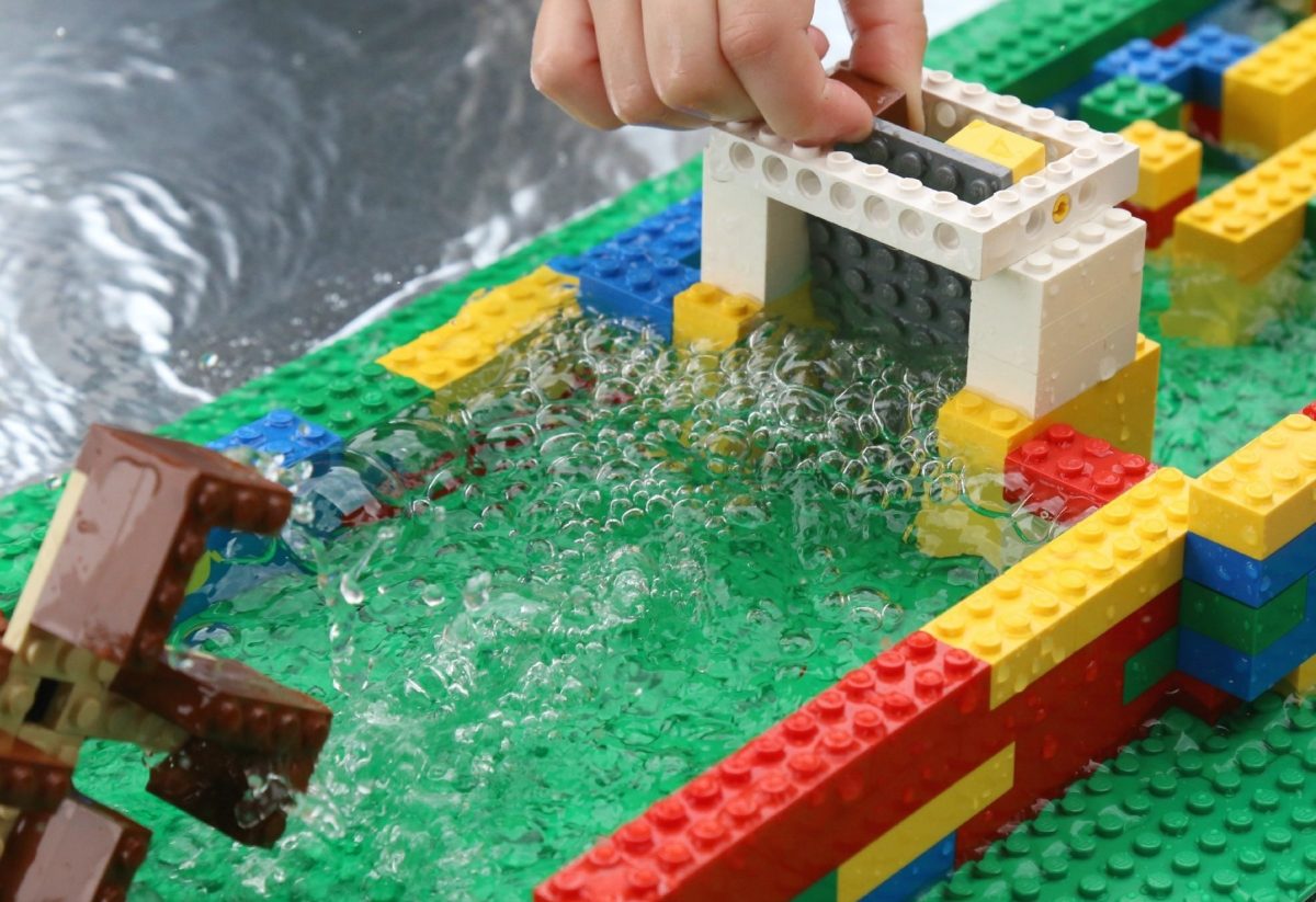 Lego structure with water