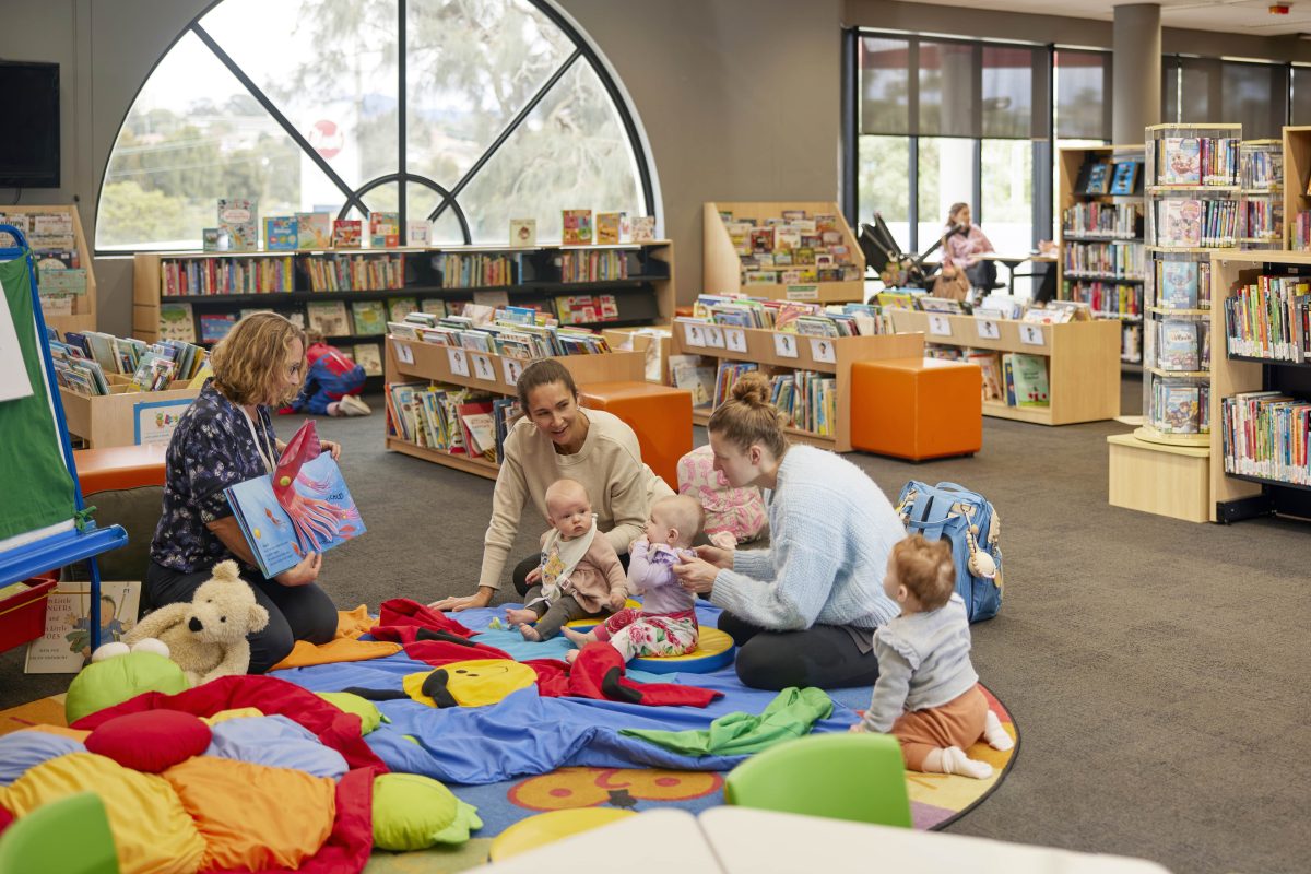 mums and toddlers at a library