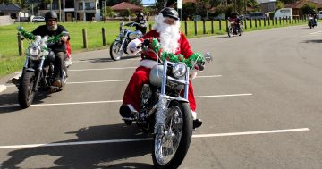 Special deliveries in style: Santa swaps out his sleigh for the annual Bikers Toy Run