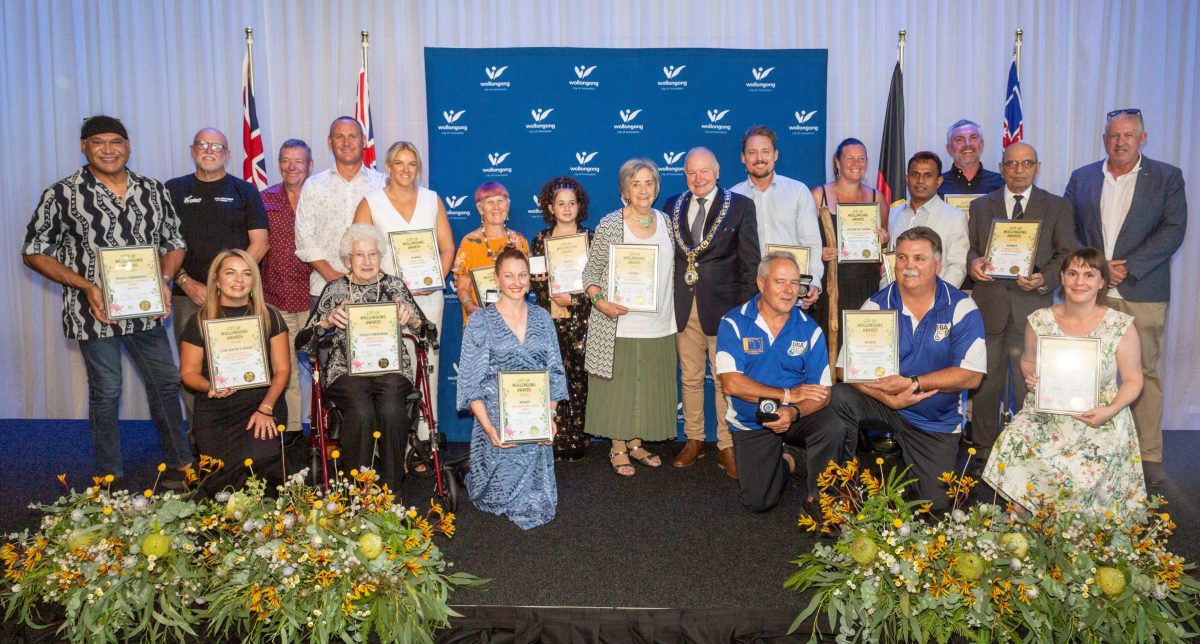 Winners of Wollongong Council's community awards.