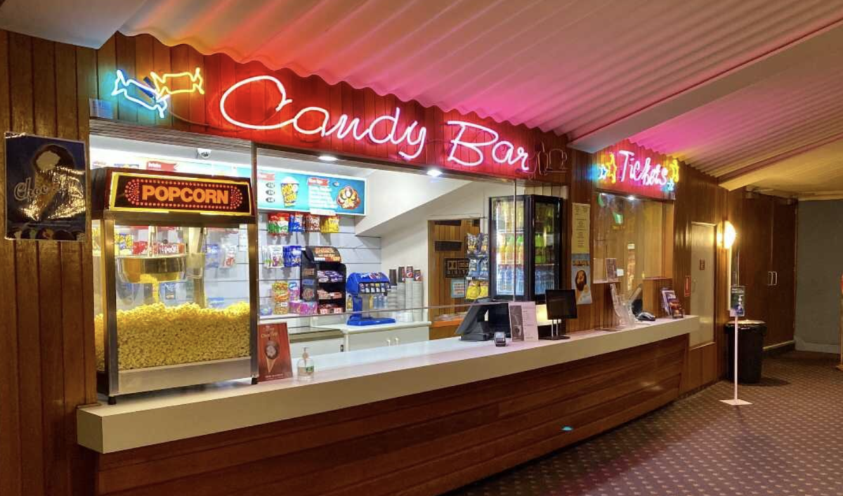 Candy bar at the Gala Cinema.