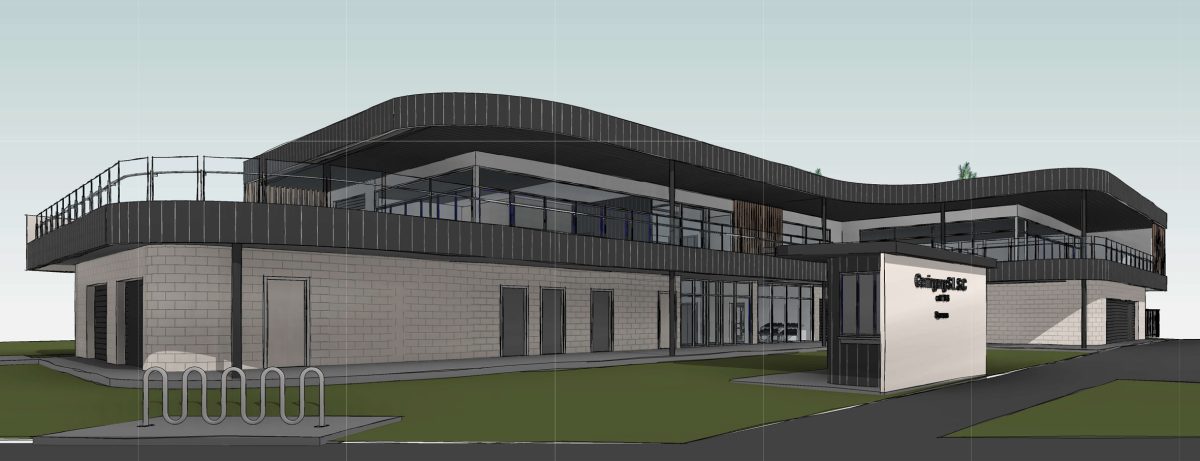 A render of the northeast aspect of the new Gerringong Surf Life Saving Club.