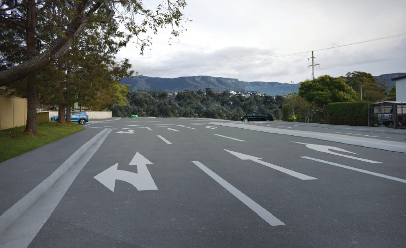 Road with arrows