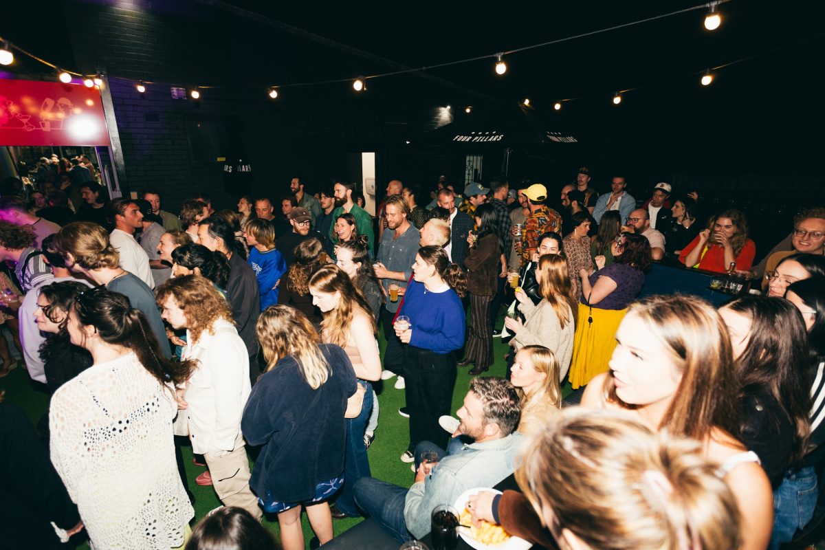 A crowd at a live music venue in Port Kembla