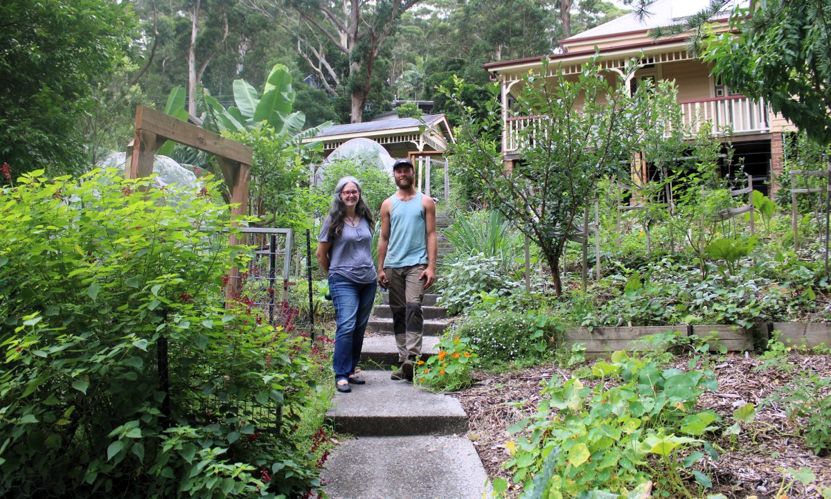 Claudia Walters and Grant Lubickij at Gilly's Kitchen Garden. 