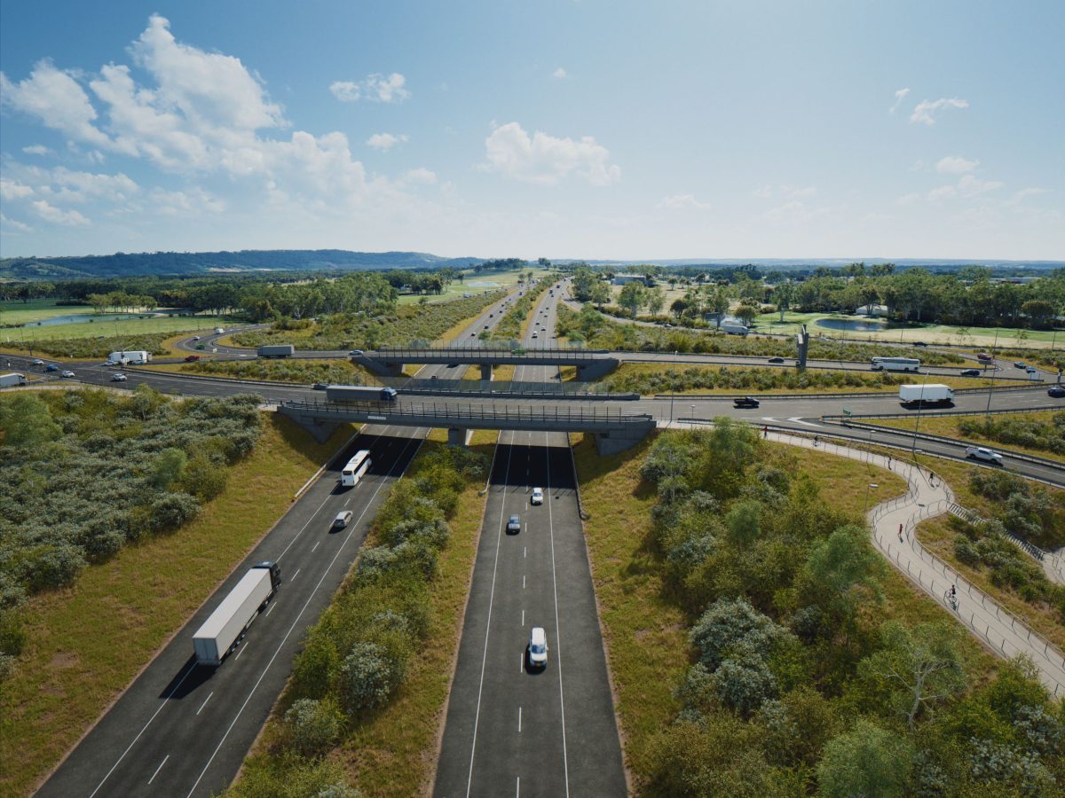 Artist's impression of Picton Road and Hume Motorway.
