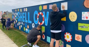Passersby create collaborative public art display at Shellharbour Marina