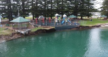 Wild weather washes away more of lake foreshore forcing removal of playground