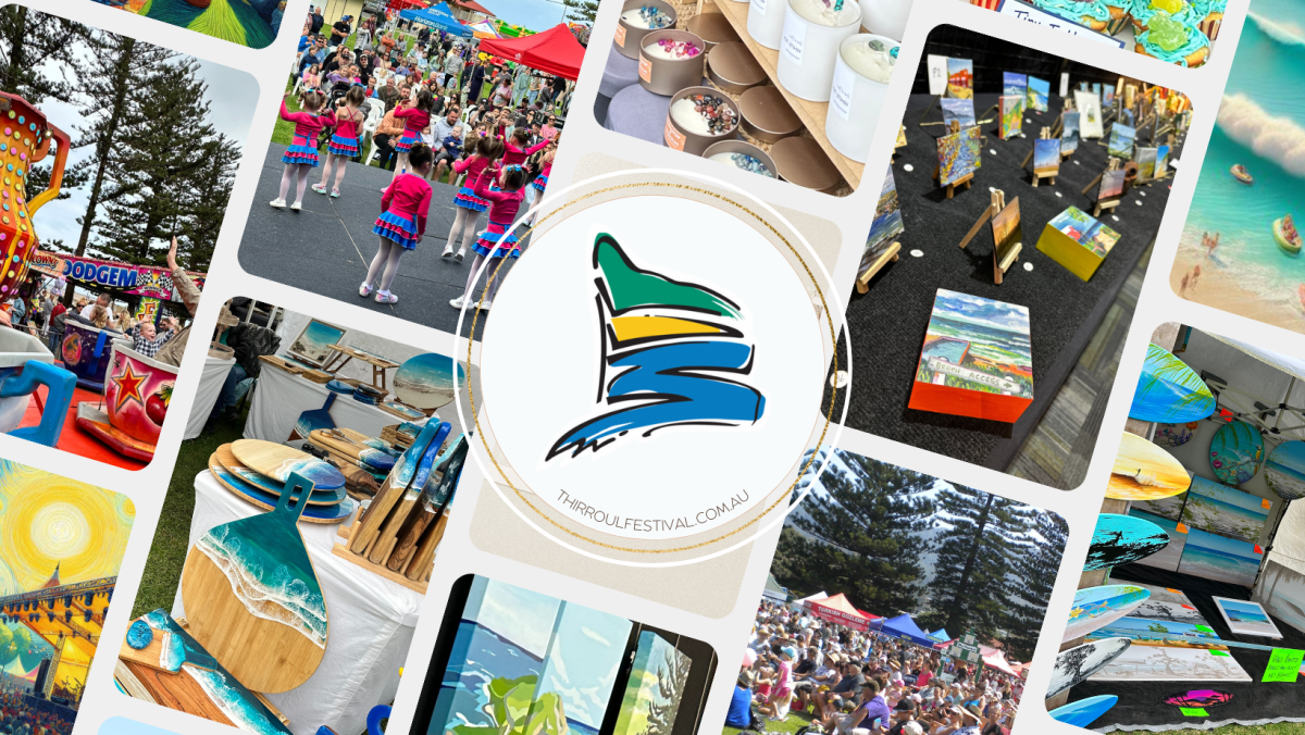 Montage of images for Thirroul Arts Festival