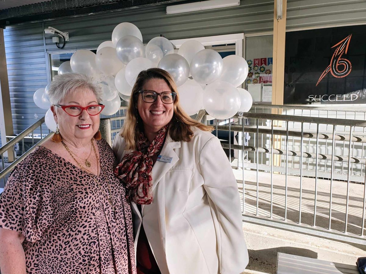 Former student - and later teacher - Dianne Shiels with current principal Jacqui Cavill at Towradgi Public School's 70th birthday celebrations