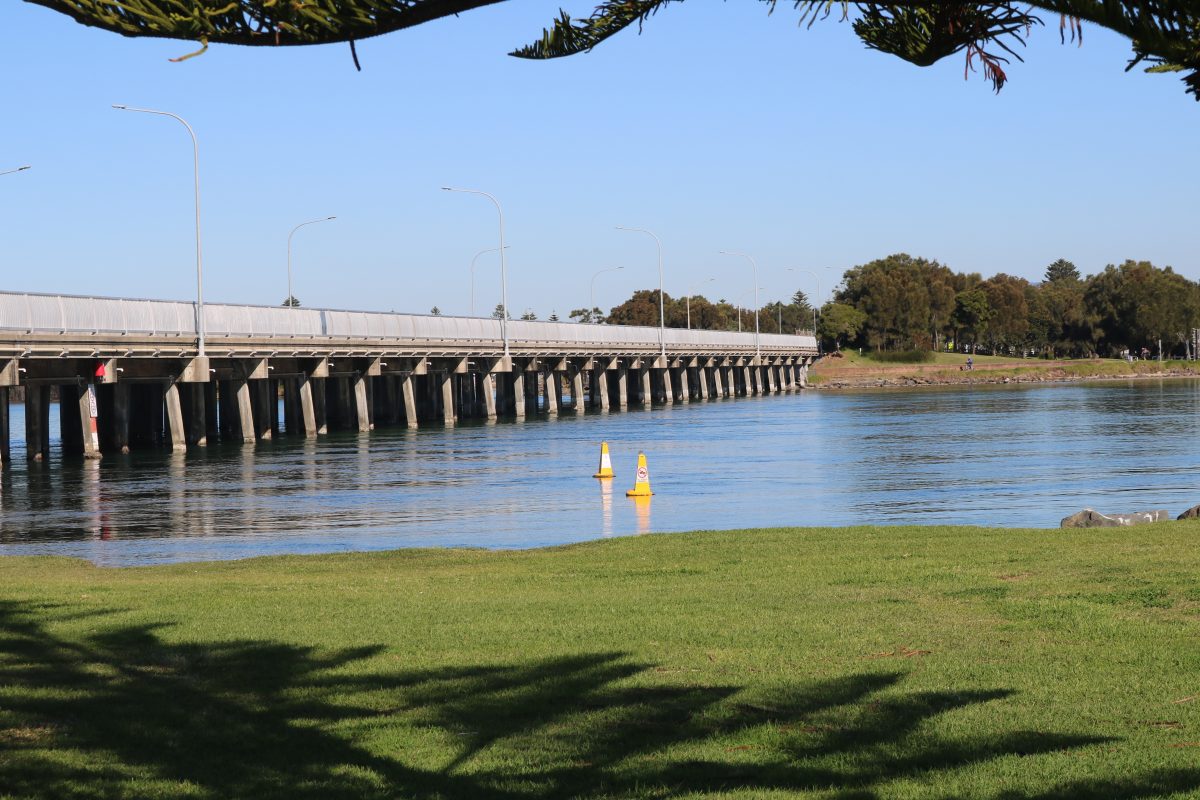 Windang Bridge over Lake Illawarra.