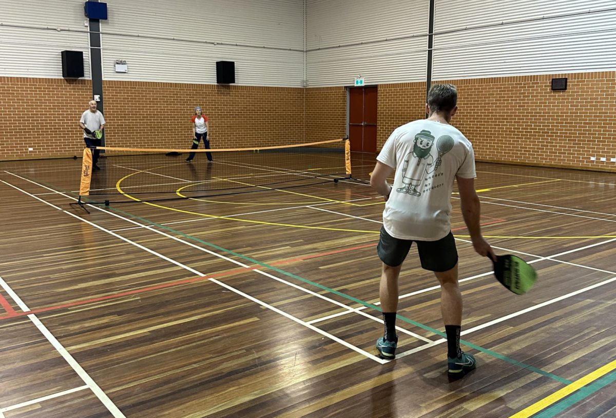 people playing pickleball