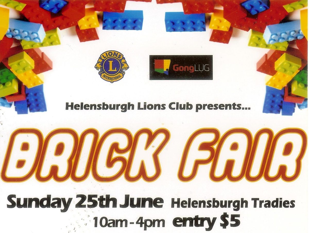 Flyer for Helensburgh Brick Fair