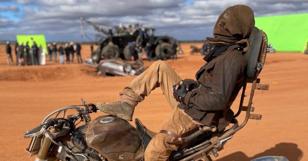 Corrimal's own Jake Bennett and his badass lady love ride onto Mad Max set