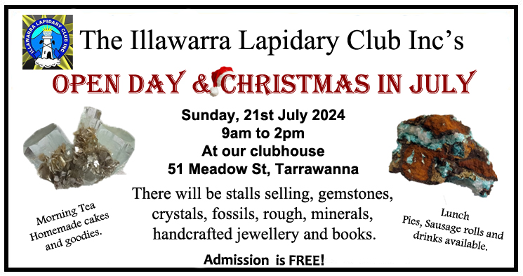 Banner for Illawarra Lapidary Club's open day